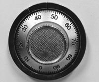 Mechanisches Zahlenschloss von einem Tresor